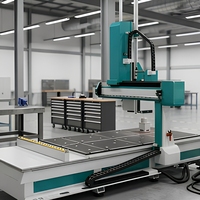 Máquina CNC de 5 Ejes para Fresado y Grabado con Control Syntec, 380V, Precisión de Posicionamiento de 0.01mm, ATC, Husillo, Recorrido de 1300x2500mm
