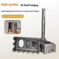 Foret de poinçonnage rapide pour marteau électrique, pour trous carrés et fentes de boîtes de câbles, finition argentée, queue de 20 mm, garantie 3 ans
