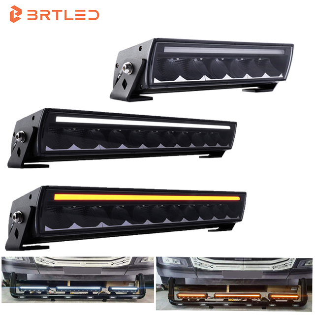 BRTLED New 13 Inch 60W Offroad Light Bar for ATV UTV with IP68 Waterproof & 5700LM Driving Beam