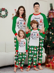 Nieuwe Christmas <span class=keywords><strong>Cartoon</strong></span> Homewear Set Ouder Kind 2 Stuk Sleepkleding Zachte Familie Bijpassende Xmas Nieuwjaar Feest Pyjama Set Groothandel - Product Image 5