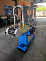 Machine automatique de traitement à la flamme pour bouteilles en PP, nouvelle et sécurisée, avec couvercle de protection et doubles buses pour PE, PET, HDPE (pré-impression)