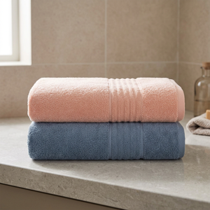 Ensemble de serviettes de bain en coton bio, couleur unie, écologiques, rectangulaires, tissées, douces pour la peau, usage hôtelier, adulte - Product Image 1