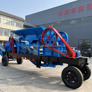 עיצוב חדשני p250x400 ניידים ומכונת עשיית חול לסתות מחצבה עם מסוע - Product Image 2