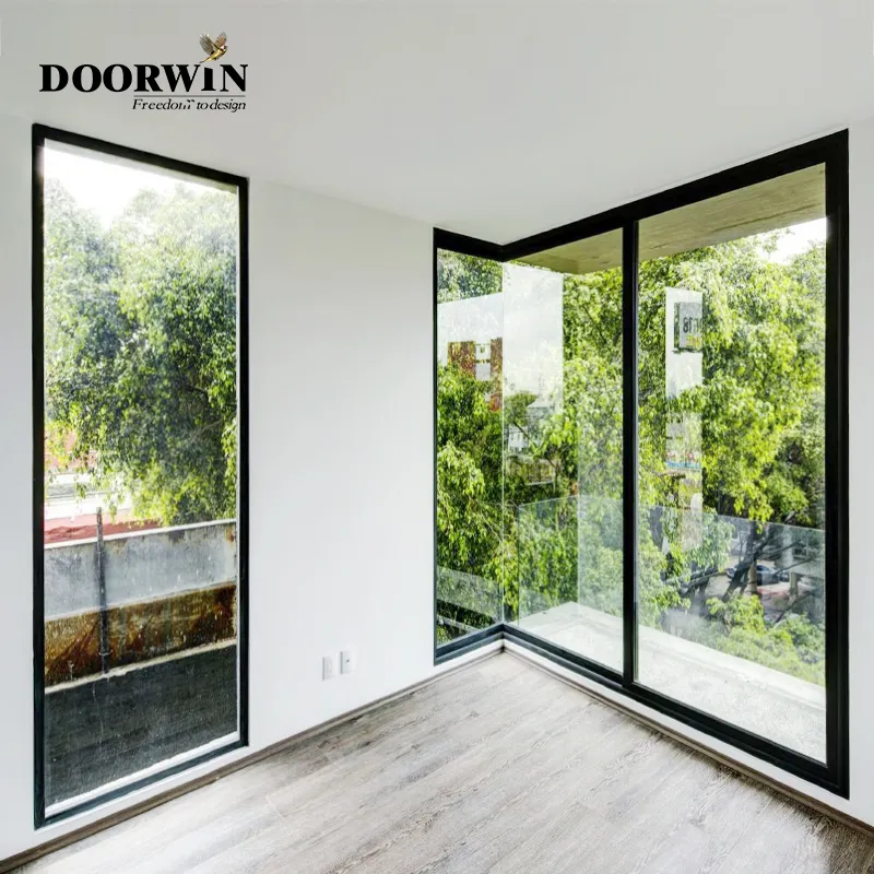 نافذة كبيرة زجاجية ثابتة بسعر مناسب نافذة كبيرة للطابق الأرضي والأسقف للنظام بانورامي عازلة للصوت والتصوير الكبير