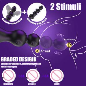 Venta al por Mayor de <span class=keywords><strong>Bolas</strong></span> <span class=keywords><strong>Anales</strong></span> Vibratorias de Silicona con 10 Modos de Vibración, Tapón Anal Recargable Súper Largo para una Estimulación Profunda - Product Image 2
