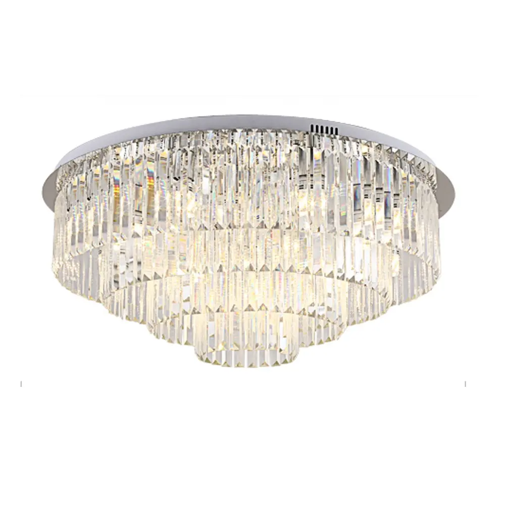 Atacado china led quadrado teto luz cristal k9 moderno teto baixo lâmpada ultrafina montada