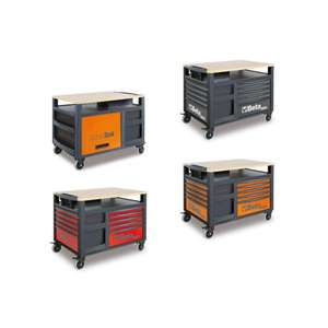 BETA - 028003007 SuperTank <b>trolley</b> <b>with</b> wood worktop and 10 <b>drawers</b> - EAN 8054809187846 ROLLING WORKSHOPS ROLLER CABINETS - Product Image 1