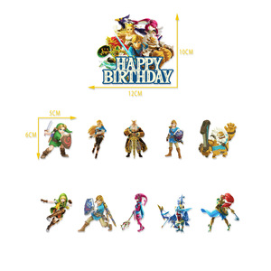 Artículos para Fiestas de Cumpleaños Infantiles con Temática de <span class=keywords><strong>ZELDA</strong></span>, Decoración de Pasteles Desechable con Temática de <span class=keywords><strong>ZELDA</strong></span>, Decoración de Fondo para Fiestas DIY, Artículos para Baño de Bebés - Product Image 2