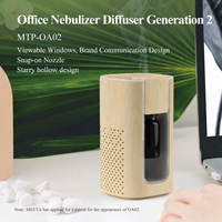 Diffuseur d'arômes portable sans eau HIITII en métal pour bureau et hôtel, avec buse magnétique pour huiles essentielles et lumière LED USB à effet respirant