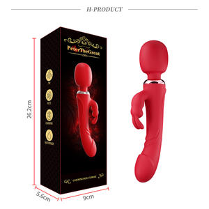 Vibrateur PeterTheGreat 26,2 cm Rouge Étanche Rechargeable Stimulateur Clitoridien Contrôle Manuel par Bouton Jouet Sexuel pour Adultes - Product Image 1