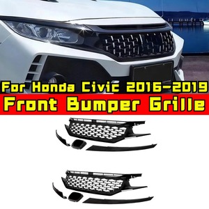 Kit carrosserie pour Honda Civic 2016-2019, calandre de pare-chocs, grilles de course, garniture décorative, calandre avant, pièce extérieure - Product Image 1
