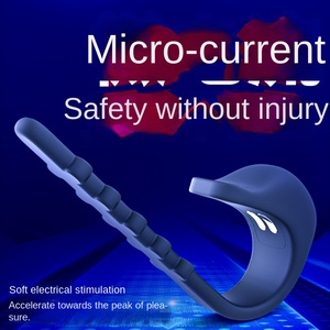 Anillo de Bloqueo con Microcorriente Eléctrica, Juguetes Sexuales Masculinos, Retraso de la Eyaculación, Castigo SM, Esclavo Masculino de la Parte Inferior del Cuerpo, 50Hz, Bajo Ruido - Product Image 3
