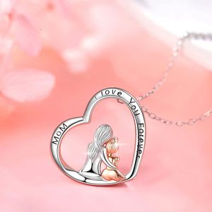 Collier pendentif cœur pour femme SPJ en argent sterling 925 plaqué rhodium avec zircone cubique 5A colorée, bijoux de fiançailles - Product Image 4