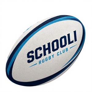 Pelota de Rugby Elite tamaño 5 | Pelotas de Rugby cosidas a mano para entrenamiento y partidos | Equipo deportivo de pelota de Rugby con agarre duradero y logotipo personalizado - Product Image 1