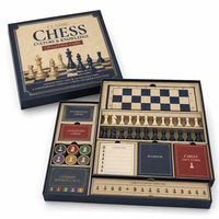 Jeu de société de quiz sur la culture des échecs personnalisé avec des pièces Staunton, en papier, plateau pliable en quatre parties