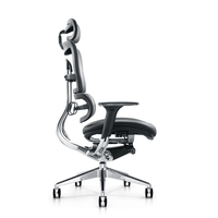 OFC JNS 801 Chaise de Bureau Ergonomique en Cuir avec Support Lombaire et Accoudoir 3D et Dossier Réglable pour Big Boss et Manager