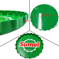 Plateau de service en plastique empilable en forme de bouchon de bouteille, avec logo personnalisé, couleur et taille au choix, rebord surélevé anti-fuite, pour microbrasseries