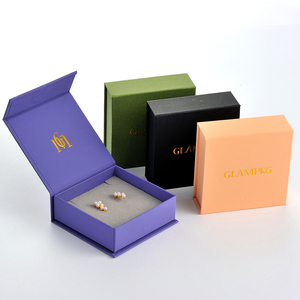 GALMPKG Vente en gros de boîtes à bijoux en carton violet foncé pliables, boîtes à bijoux en papier pour bracelets, colliers, bagues, boîtes cadeaux magnétiques à rabat - Product Image 4