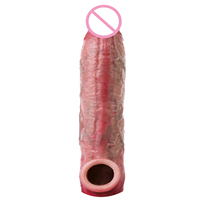 ORALSX Extension de pénis de 20,4 cm, agrandissement du pénis masculin, stimulation, amélioration, préservatif en silicone souple, préservatif réutilisable pour hommes