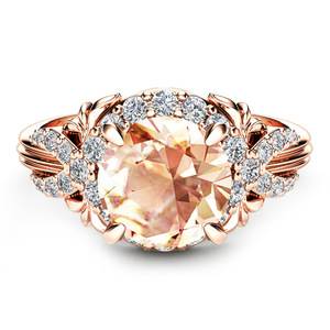 Anello Quadrato Color Champagne per Donne, Gioiello di Moda con Nastro Intrecciato Scintillante, Vendita all'Ingrosso - Product Image 4