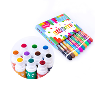 Lot de 10 feutres créatifs à pointes lavables pour enfants, grande capacité, pour dessin et graffiti
