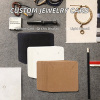 Carte en papier personnalisable blanche pour présentation de bijoux (boucles d'oreilles, colliers, bracelets) - Talent Factory