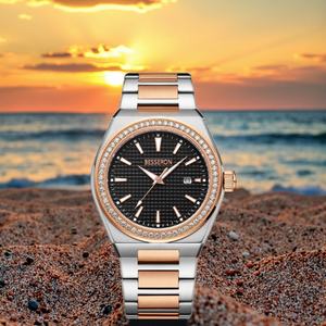 Montre Homme à Quartz en Acier Inoxydable Étanche avec Verre Saphir et Diamants, Personnalisable avec Votre Logo – Nouvelle Collection Tendance - Product Image 3