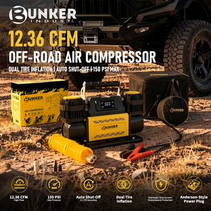 Compresseur d'air portable BUNKER 12V à double cylindre, 12,36 CFM, <span class=keywords><strong>gonfleur</strong></span> de pneus haute performance - Product Image 2