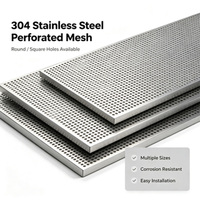Grille de protection perforée en acier inoxydable pour haut-parleur, plaque métallique anti-corrosion, ouverture 0,8-100 mm, utilisation industrielle