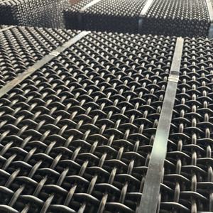 Panneaux en acier au manganèse 65 de haute qualité, à bord fermé, en treillis soudé ondulé <span class=keywords><strong>pour</strong></span> applications minières, tamis à sable/pierre - Product Image 1