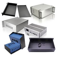 Boîtier de projet PCB en aluminium extrudé usiné sur mesure par CNC avec dissipateur thermique pour dispositif électronique industriel