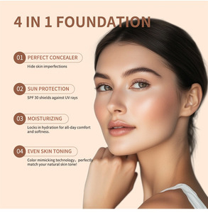 Lakerain Beauty Long Lasting 4-in-<strong>1</strong> Love Your Concealer Full <strong>Coverage</strong> Liquid Foundation Hydrating <strong>Formula</strong> Waterproof Makeup - Product Image 6