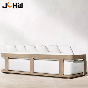 जूचेंग टेक लकड़ी आउटडोर गार्डन फर्नीचर सोफे के साथ लकड़ी के बगीचे सोफा - Product Image 5