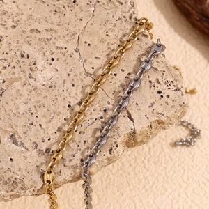 Bijoux <span class=keywords><strong>de</strong></span> chaîne <span class=keywords><strong>de</strong></span> grains <span class=keywords><strong>de</strong></span> café Bracelets <span class=keywords><strong>de</strong></span> <span class=keywords><strong>cheville</strong></span> plaqués or 14 carats pour femmes Bijoux en acier inoxydable imperméables - Product Image 2