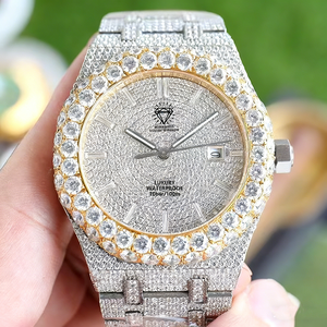 Sıcak satış tam buzlu Out D renk Moissanite saatler erkekler Pass elmas <span class=keywords><strong>Tester</strong></span> 40mm Dial safir kılıf lüks su geçirmez tasarım - Product Image 5