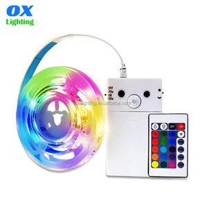 Pilli Led ışık şerit Rgbw 5v 3 <span class=keywords><strong>AAA</strong></span> Rgb sıcak beyaz 2835 1m 2m 3m hareket sensörü pille çalışan Led şerit işıklar kabine için - Product Image 1
