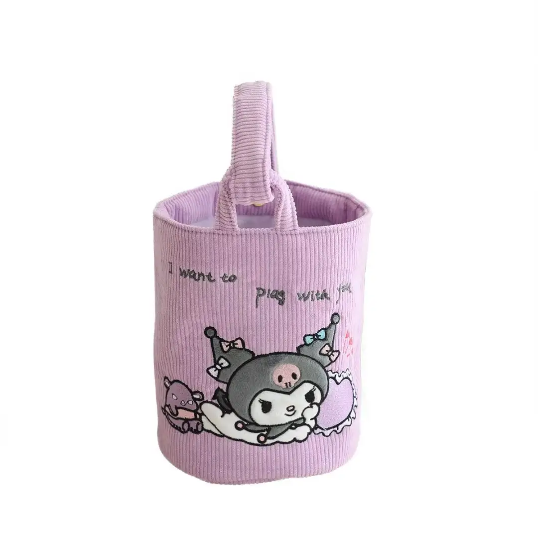 Lulu Sanrioed Kawaii Opbergtas Cartoon Anime Kuromi Melodie Cinnamoroll Grote Capaciteit Reis Draagbare Opslag Make-Up Handtas