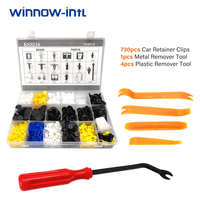 730pcs Auto Fastener Plastic Push Retainer Clips Door Panel Trim Body Fasteners for Vehicle Tools