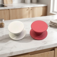 Bouton universel anti-brûlure pour couvercles de casseroles en verre, avec perle supérieure en silicone résistante à la chaleur