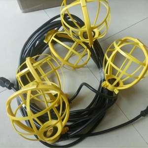 Guirnaldas de Luces LED Amarillas E27 con Rejilla Protectora SJT14AWG 3C, Base de Rosca para Iluminación de Ingeniería - Product Image 1