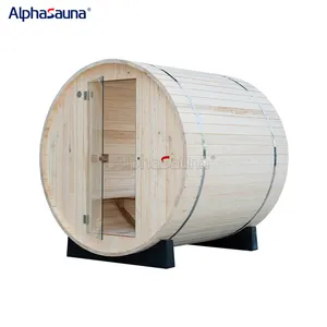 Outdoor And Steam Sauna 4 Person Spa Tubs Sauna Rooms Dry Steam Cypress Barrel Sauna Steam Rooms Supplier