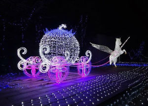 Luces Navideñas Comerciales Personalizadas para Exteriores, IP65, LED Grandes, 3D, con Forma de Carruaje Tirado por Caballos, Marco de Hierro, Impermeables, Fácil Instalación - Product Image 1
