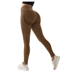 Leggings Deportivos OEM <span class=keywords><strong>Vintage</strong></span> de Cintura Alta, Color Liso, Levanta Glúteos, Control de Abdomen, para Entrenamiento, Gimnasio, Yoga, para Mujer - Product Image 6