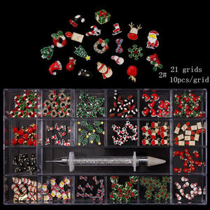 ร้อนขายใหม่24กริด<span class=keywords><strong>2021</strong></span>การออกแบบที่หรูหรา<span class=keywords><strong>ค</strong></span><span class=keywords><strong>ริ</strong></span><span class=keywords><strong>สมาส</strong></span>ต์ต้นไม้มนุษย์หิมะเครื่องประดับโลหะผสมผสม3D <span class=keywords><strong>เล็บ</strong></span>เสน่ห์ตกแต่ง - Product Image 3