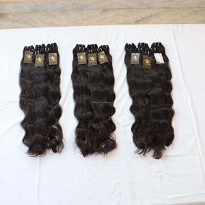 Mechones de pelo lacio indio sin procesar, cabello lacio sedoso ondulado, cutícula Virgen sin procesar, cabello humano alineación con cutícula brasileña - Product Image 1