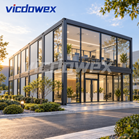 VICDOWEX Maison conteneur modulaire préfabriquée en kit au design contemporain pour bureau de chantier et dortoir de travailleurs