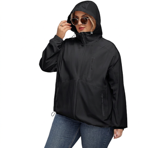 Veste coupe-vent d'hiver surdimensionnée |   Veste à capuche légère avec fermeture éclair, style streetwear, couleur unie |   Vêtements OEM personnalisés - Product Image 1