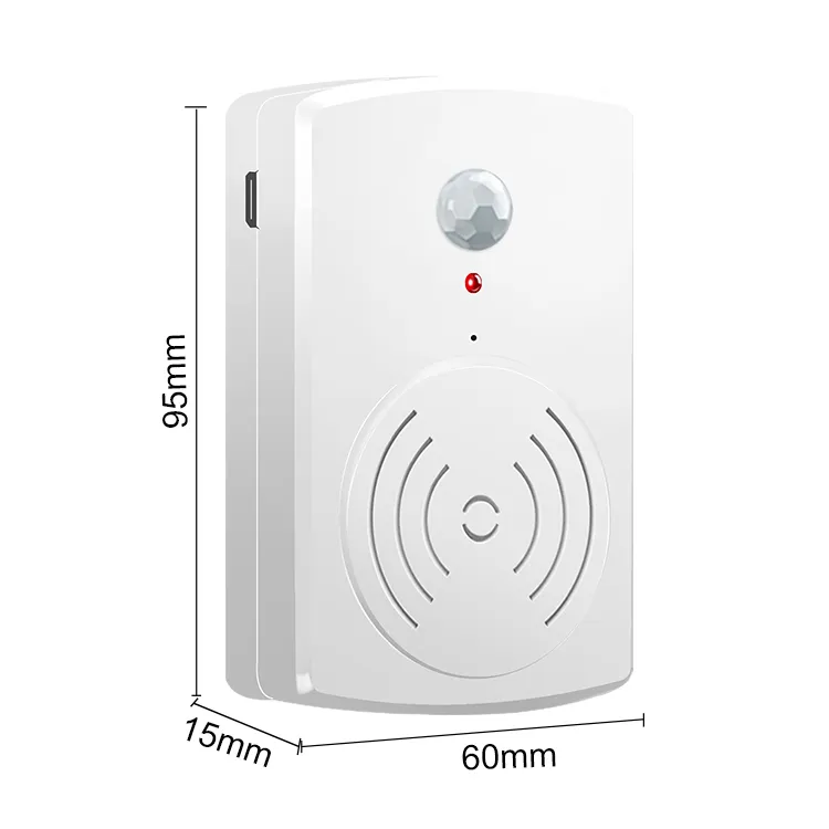 Home Security Pir Sensor Human Body Induction Detector Voice Prompt Infrared Motion Sound Alarm