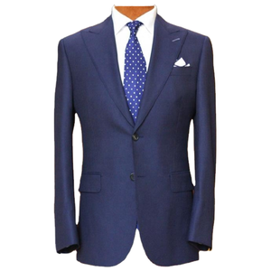 Men's Ink Blue Modernico <b>Suit</b> - Superfine 150s Wool Peak Lapel Sartorial <b>Suit</b> High-Volume Bespoke & Ready-to-Wear - Product Image 1
