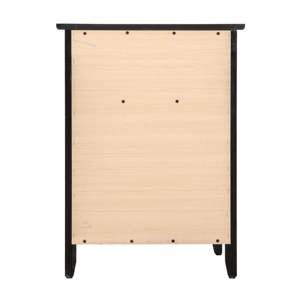 DB elegante mesita de noche Negra transitoria de madera maciza ensamblada plegable antiguo europeo moderno con espejo para dormitorios apartamentos - Product Image 4